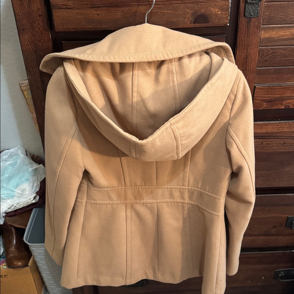 Kensie Women's Camel Pea Coat - Picture 5 of 6